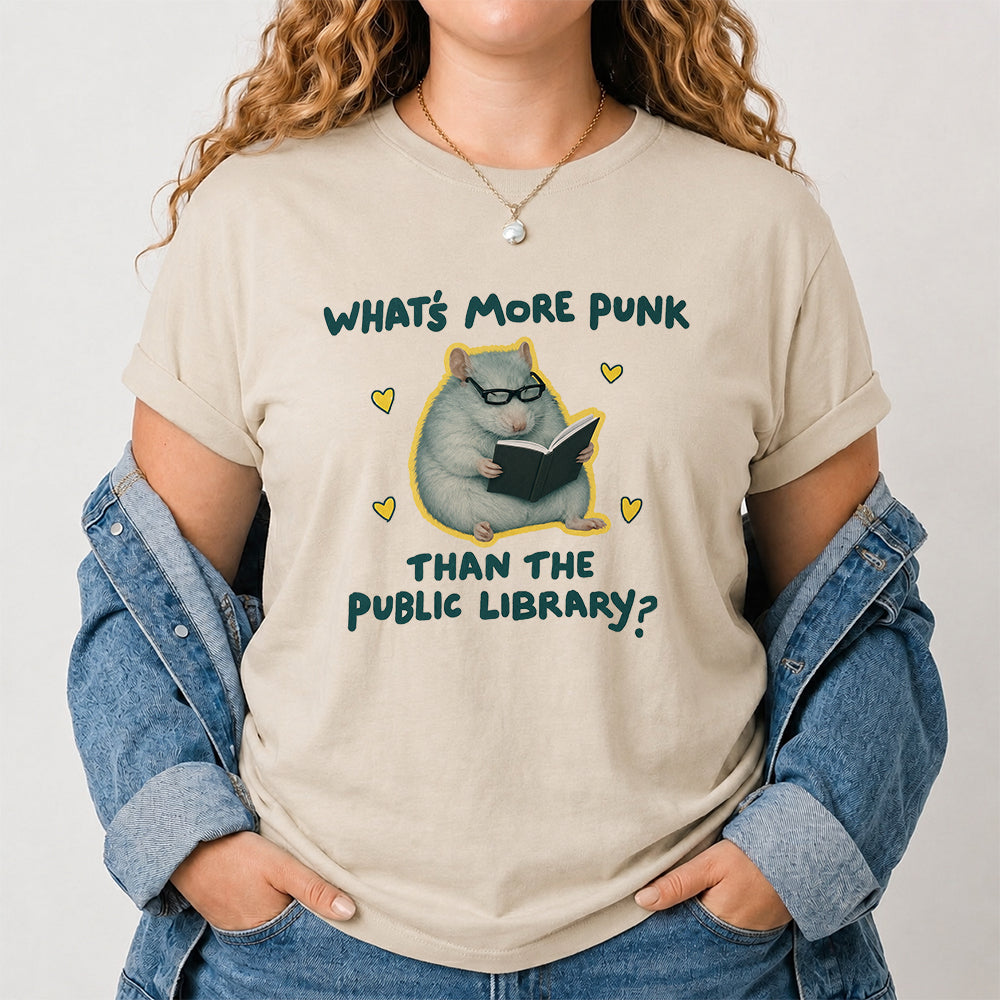 What's More Punk Softstyle T-Shirt | Book Lover Gift Sand