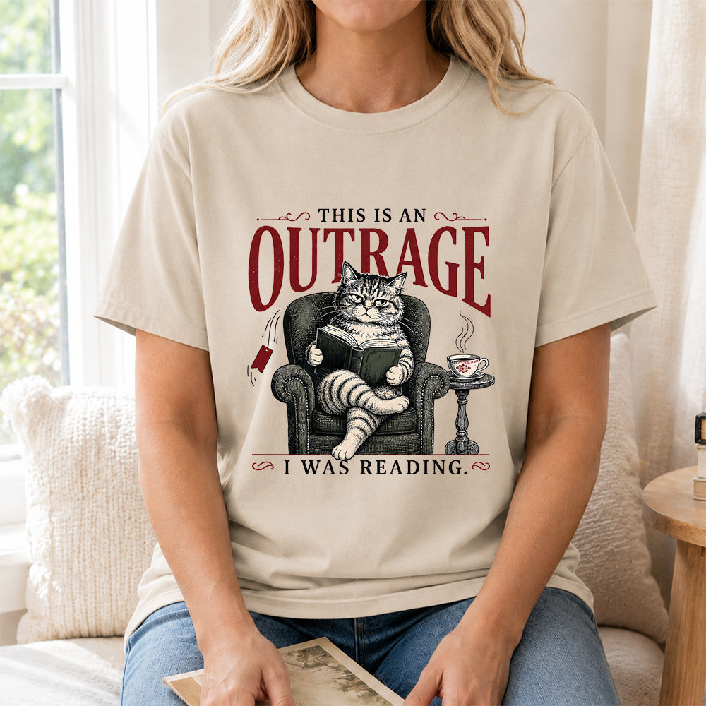 This Is An Outrage Softstyle T-Shirt | Book Lover Gift Sand