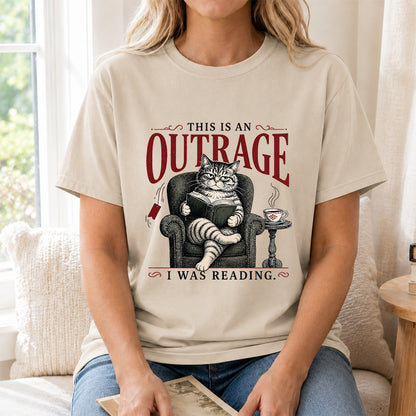This Is An Outrage Softstyle T-Shirt | Book Lover Gift Sand